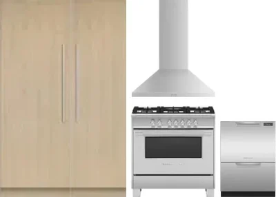5 Piece Package Includes Refrigerator, Freezer, Range, Hood And Dishwasher